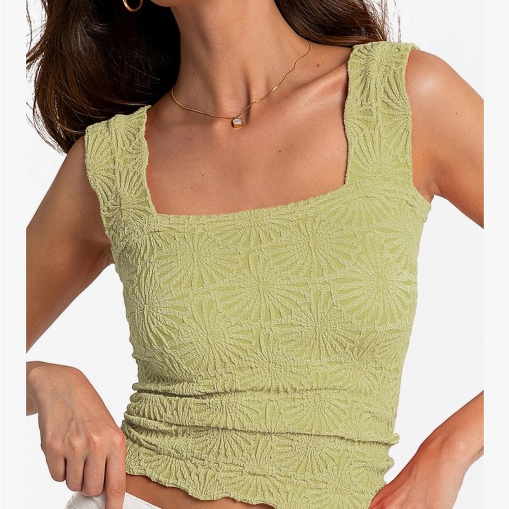 Olive Green Textured Women's Top